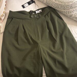 Fashion Nova Green Dress Pants-XL